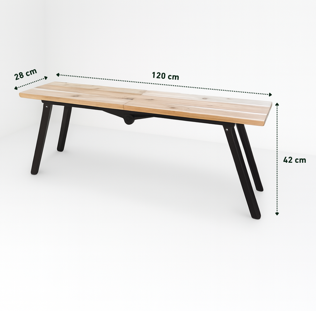 Banc de sauna en cèdre, pliable