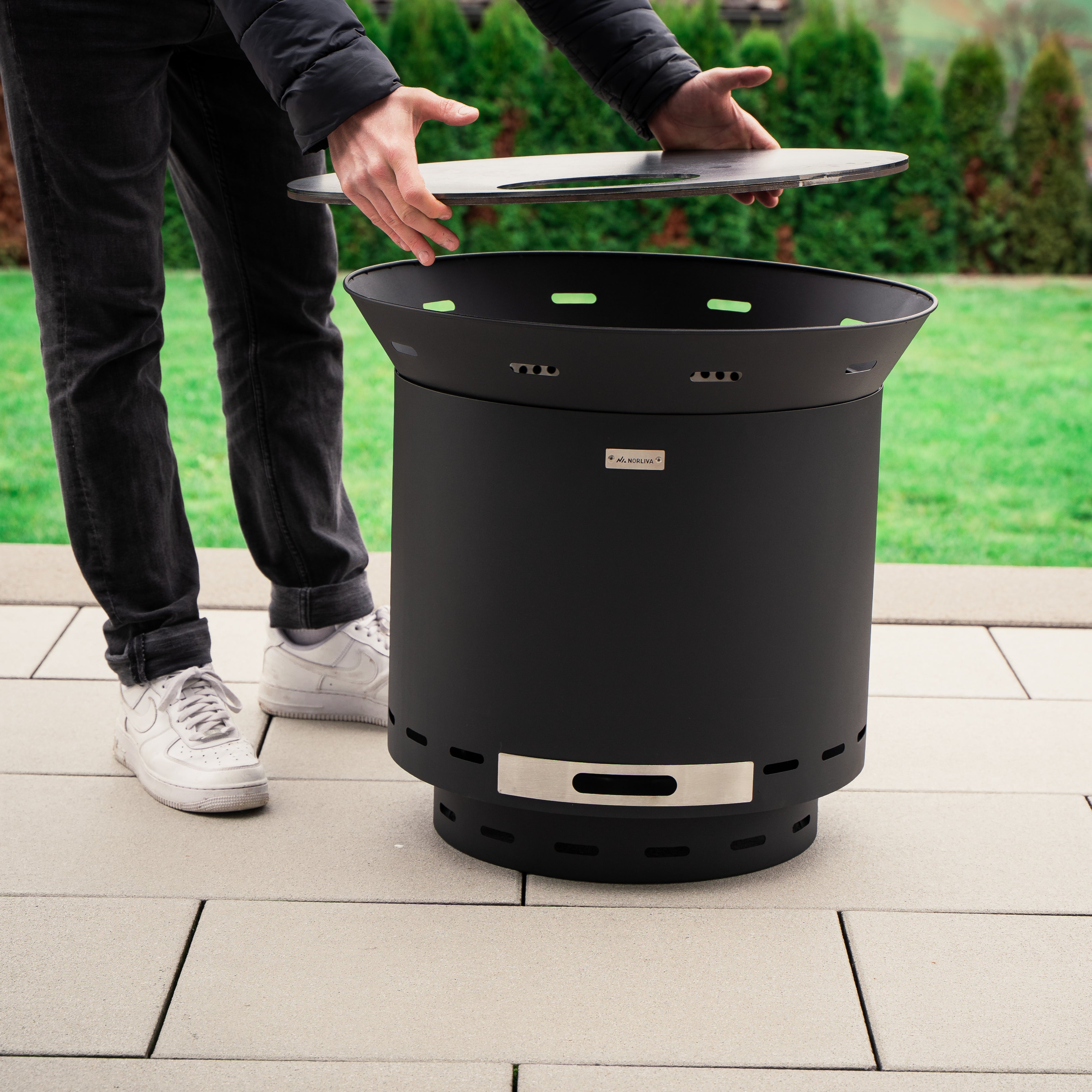 Set : Skara + Couvercle + Grille à plaques de cuisson + Accessoire pour four à pizza