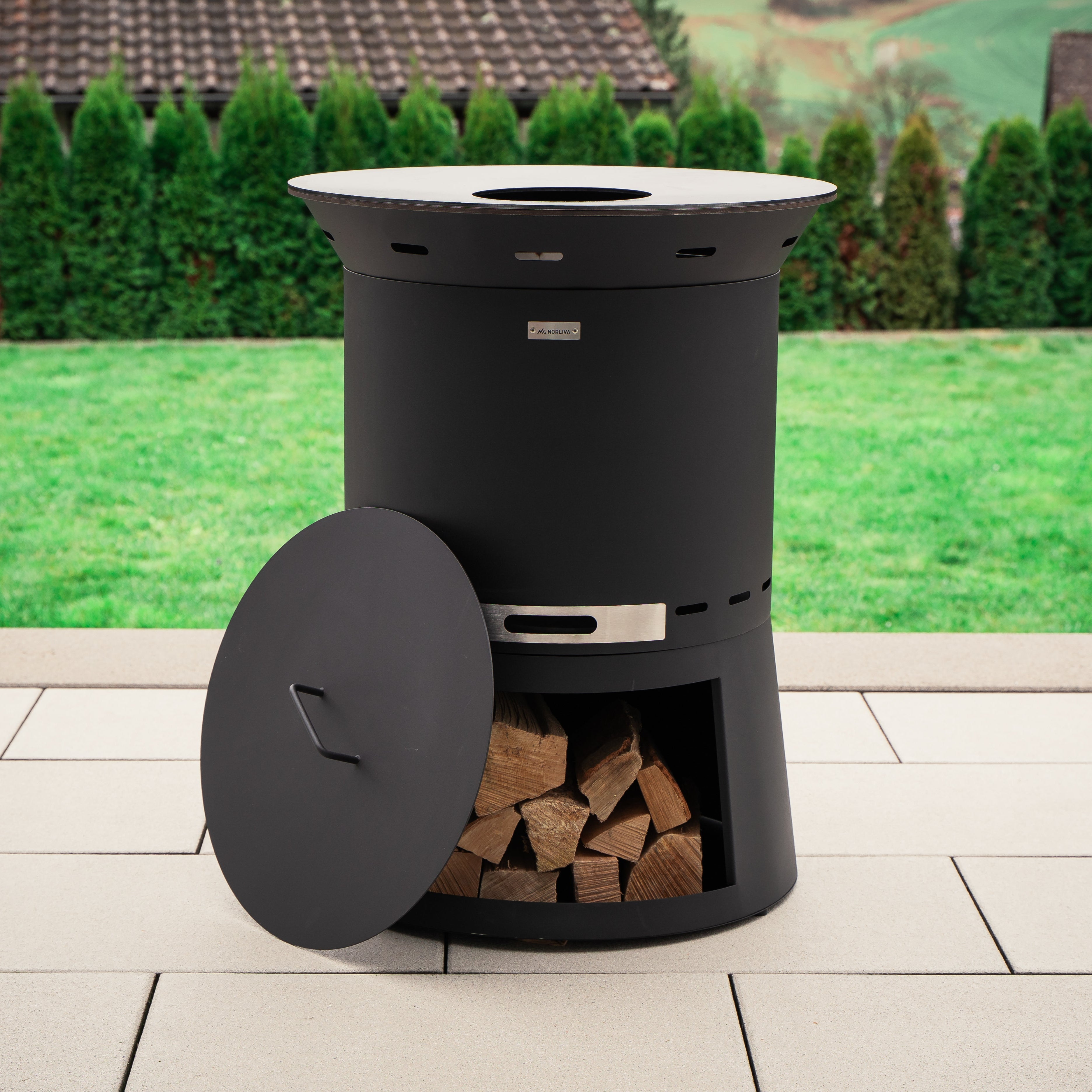 Set : Brasero Skara Pluss avec plaque plancha et couvercle