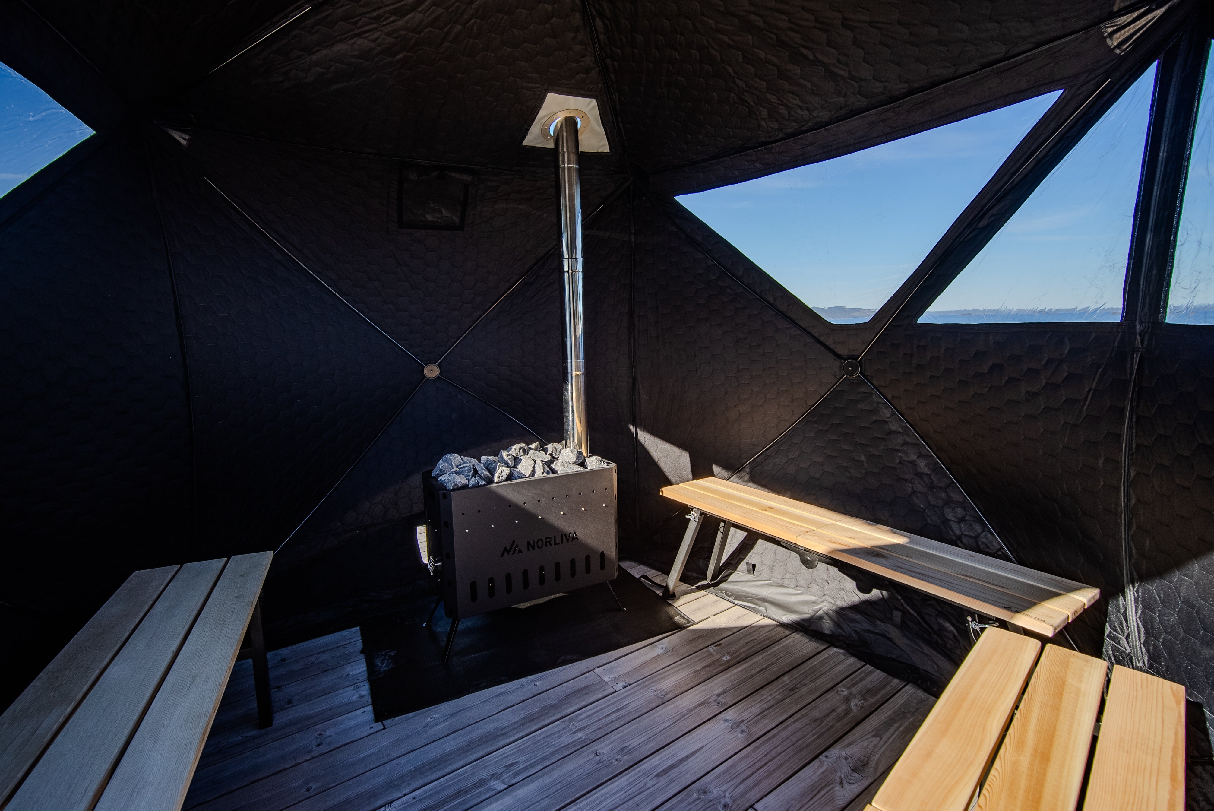 Tente de sauna mobile Dalen 3.0 avec poêle de sauna