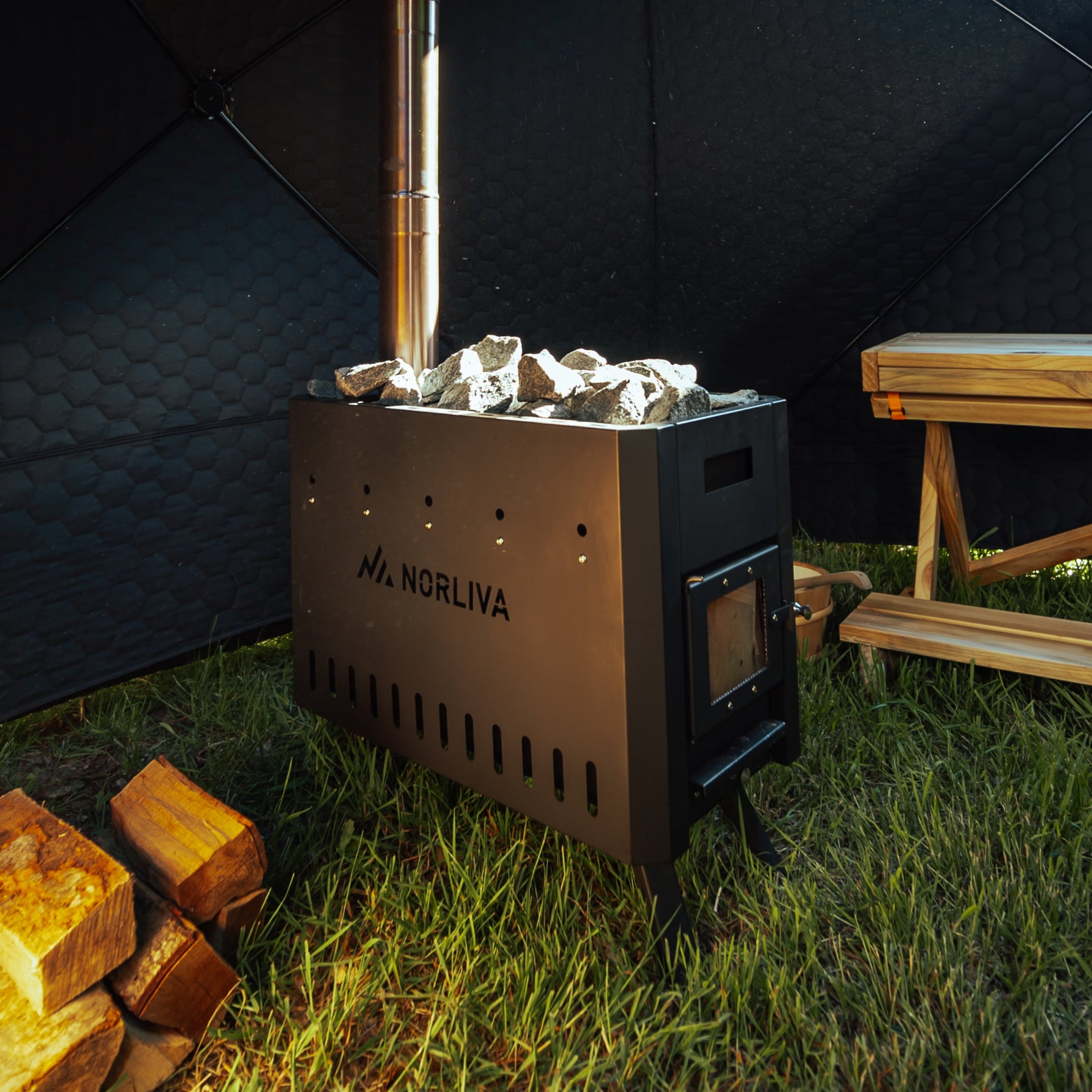 Poêle de sauna pour tente sauna Dalen/Fjorden