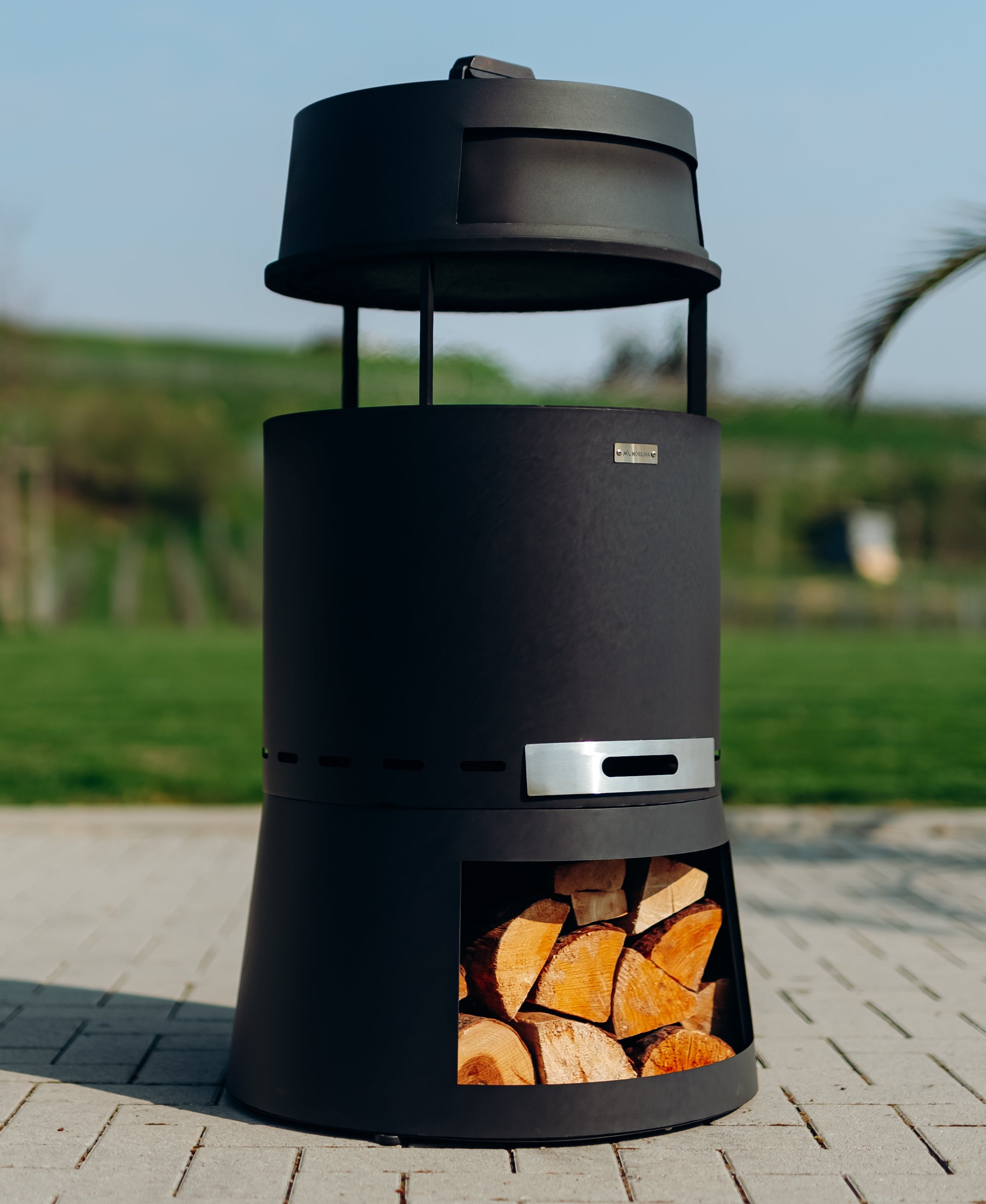 Set : Skara Pluss + Couvercle + Barbecue avec plaques de cuisson + Accessoire de four à pizza