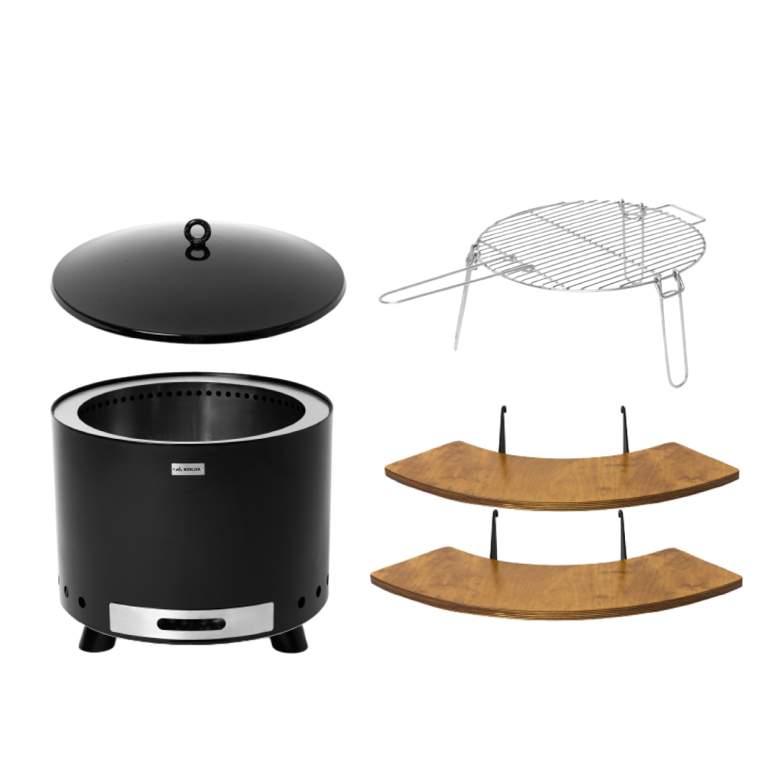 Ensemble : Senja + couvercle + grille de cuisson + dessertes