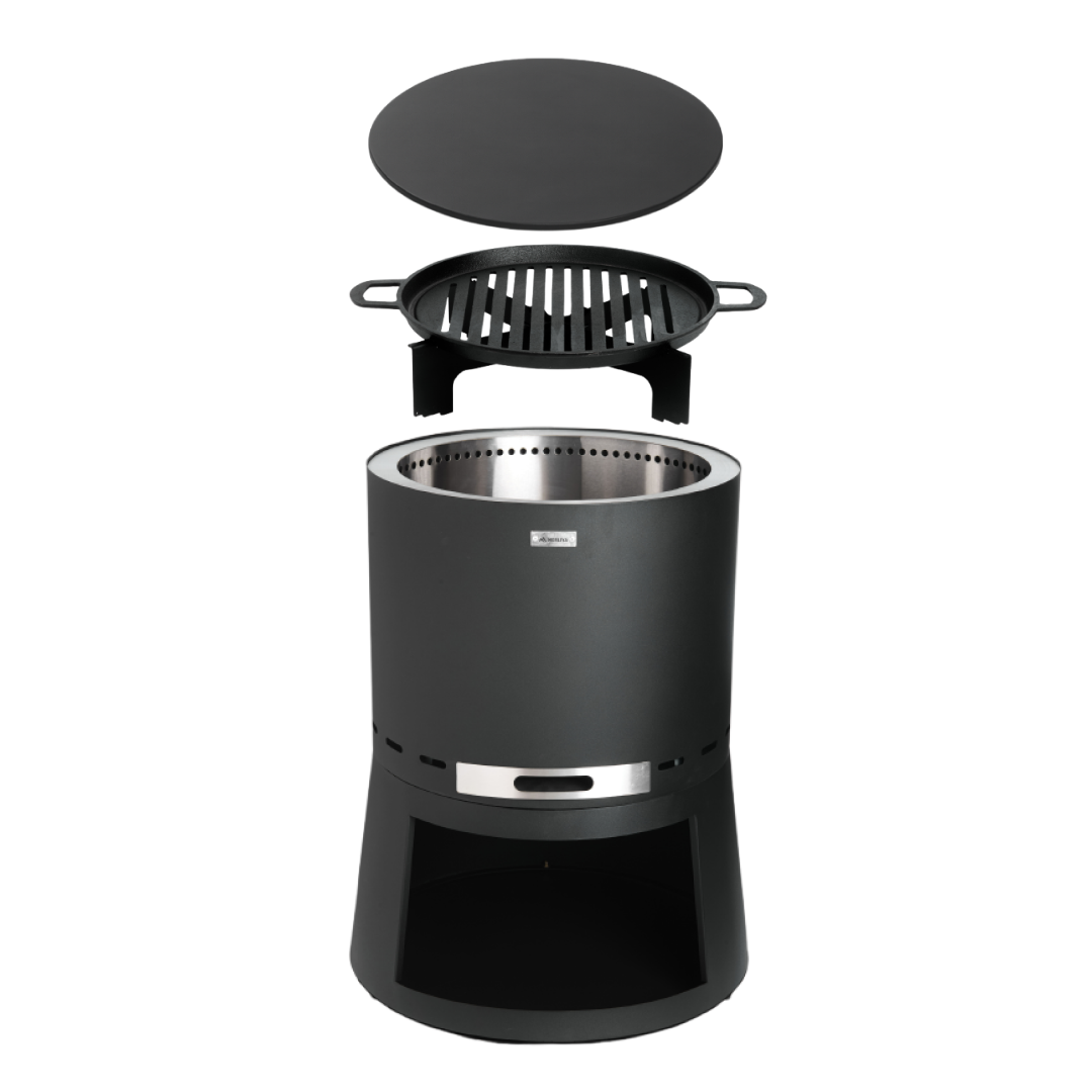 Set : Skara Pluss + couvercle + grille en fonte