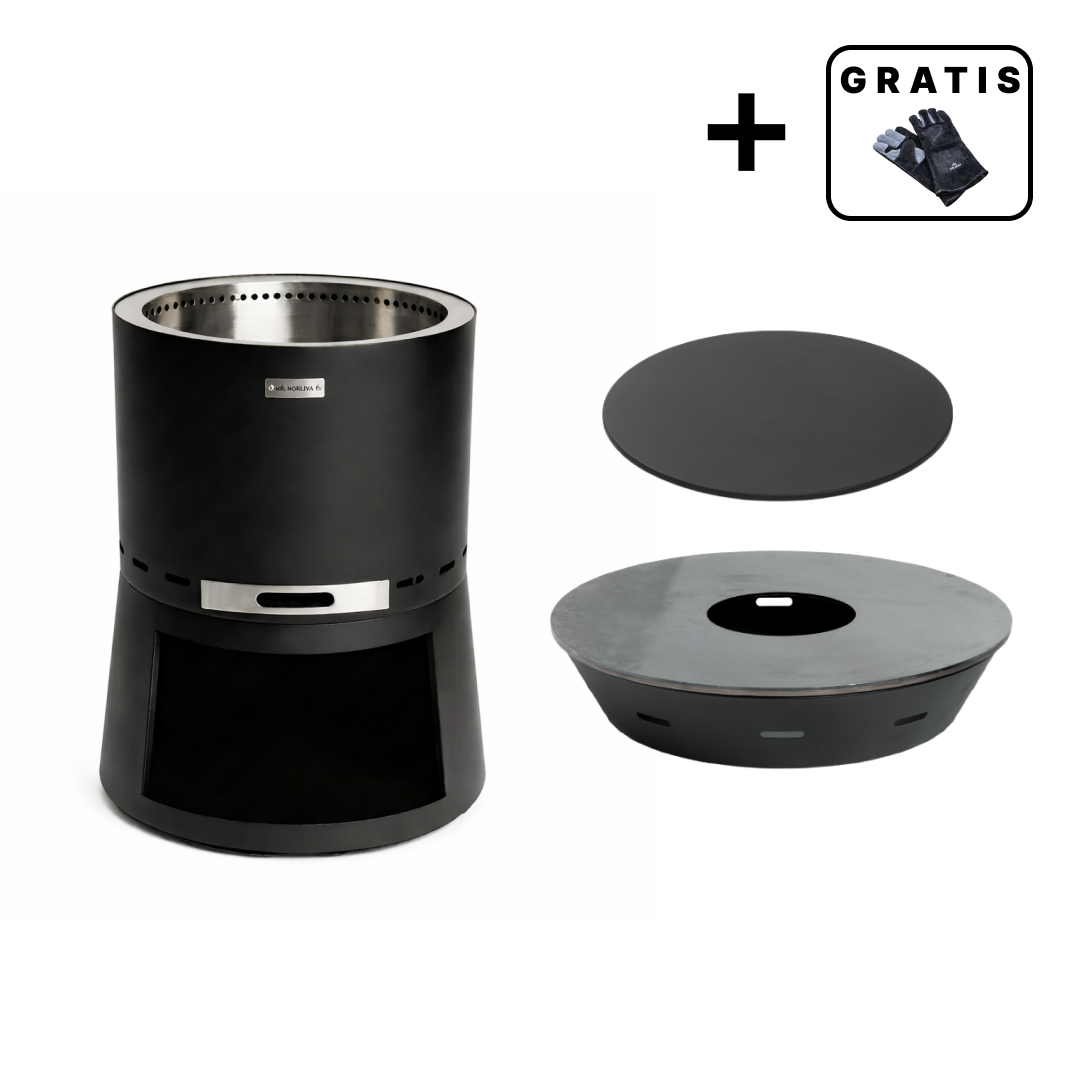 Set : Brasero Skara Pluss avec plaque plancha et couvercle