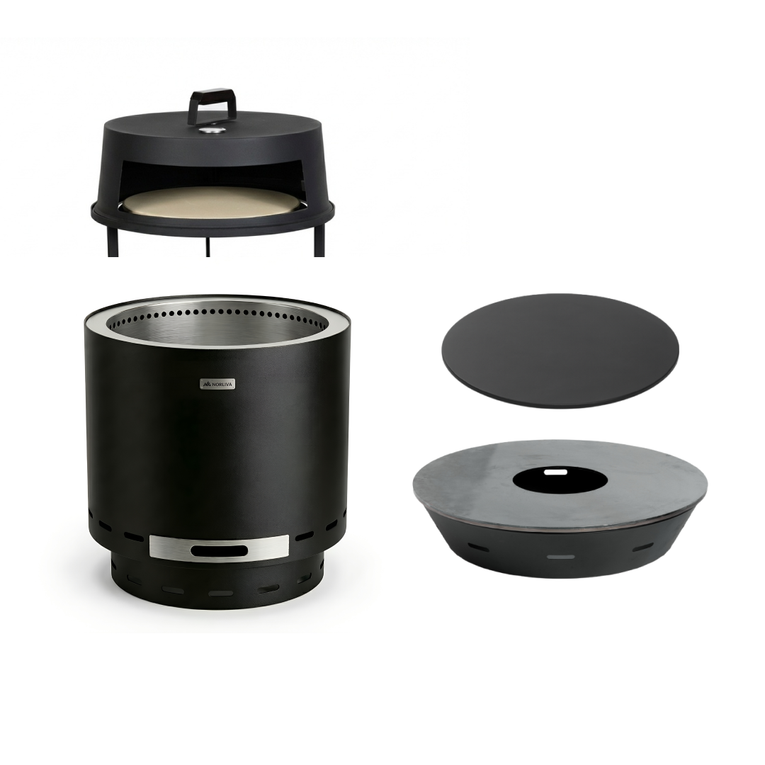 Set : Skara + Couvercle + Grille à plaques de cuisson + Accessoire pour four à pizza