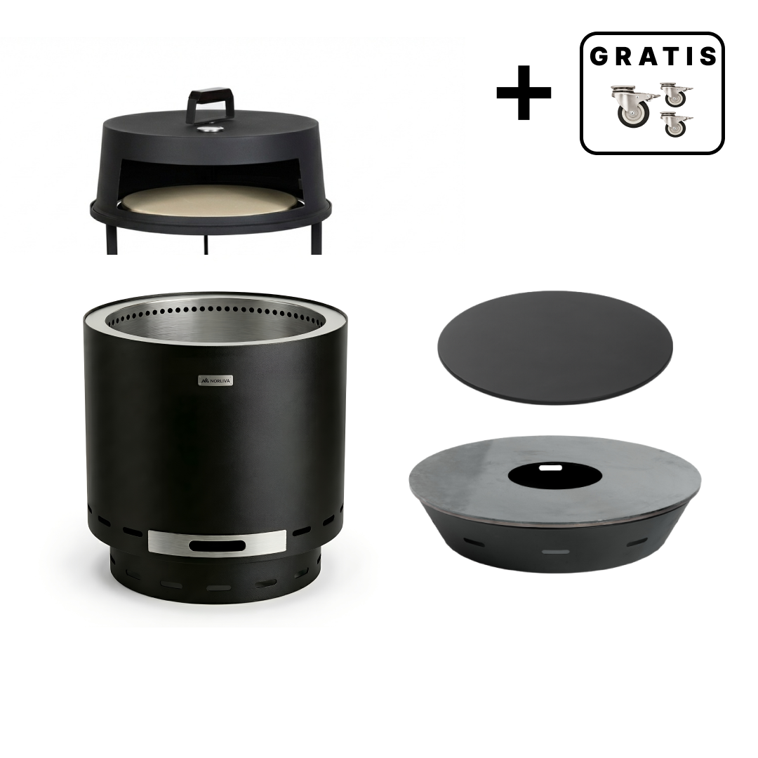 Set : Skara + Couvercle + Grille à plaques de cuisson + Accessoire pour four à pizza