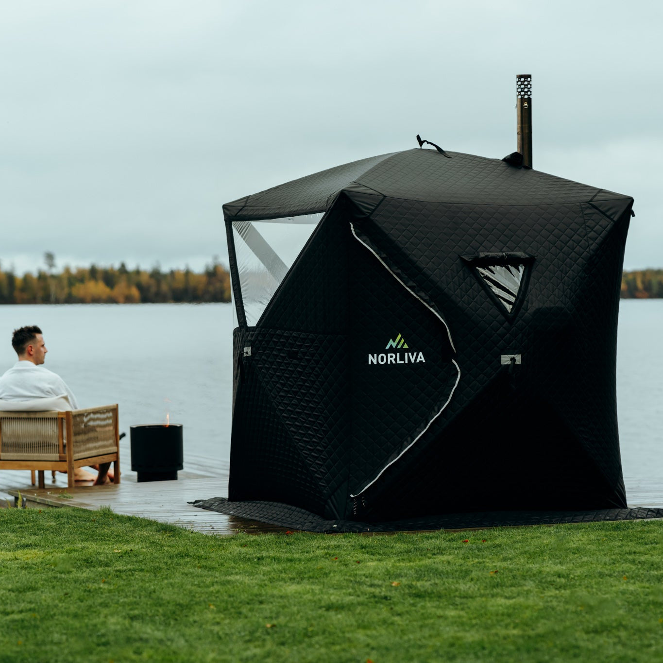 Tente sauna mobile Isen avec poêle à sauna