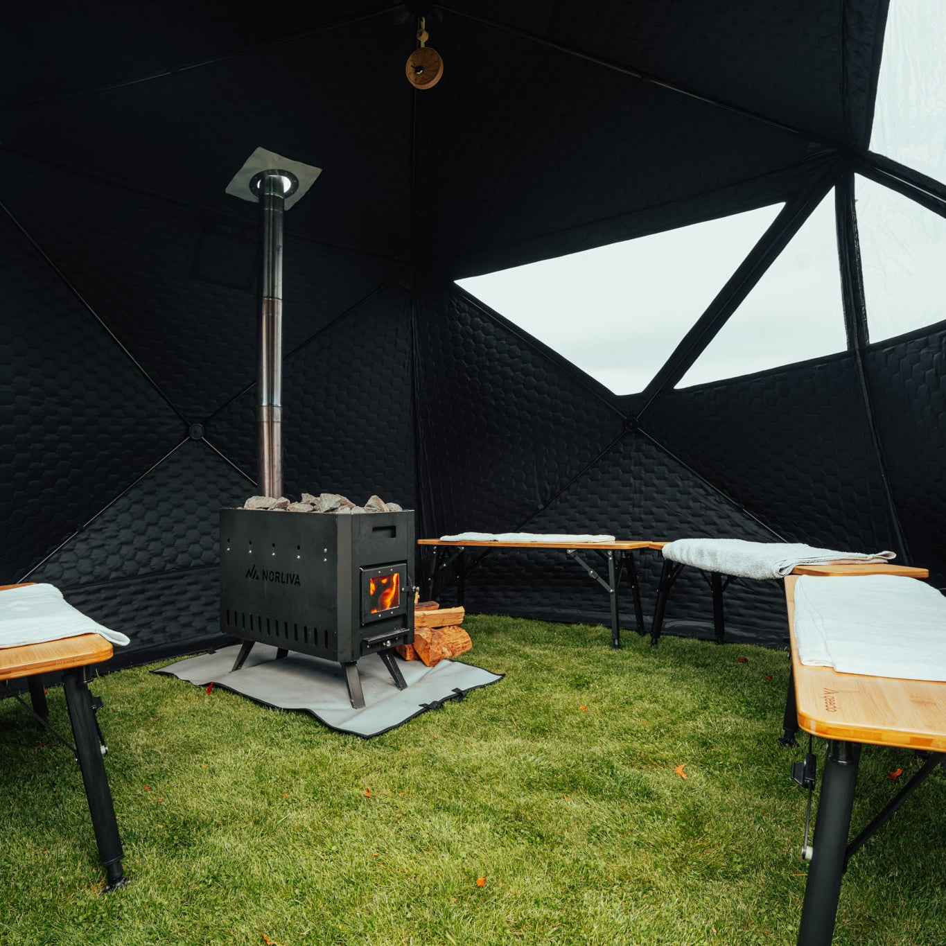 Tente sauna mobile Fjorden (sans poêle à sauna)
