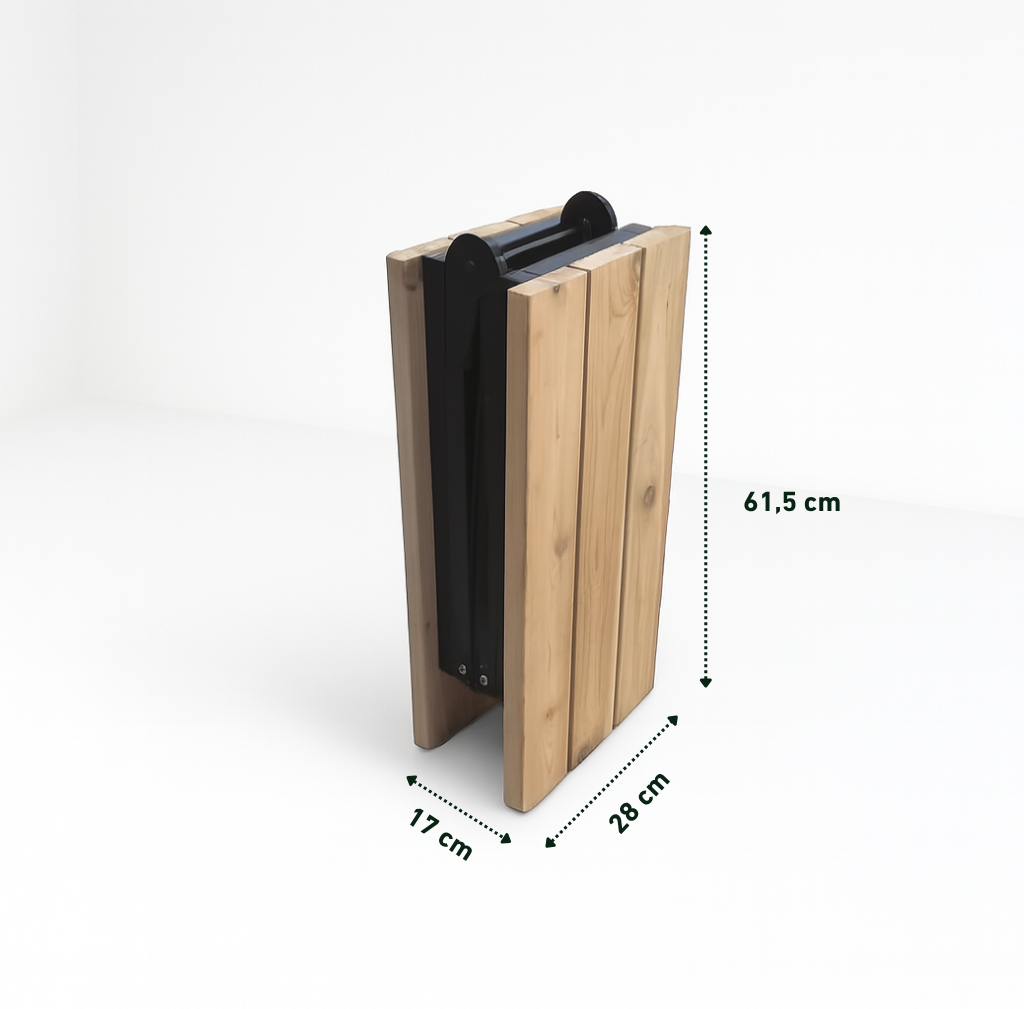 Banc de sauna en cèdre, pliable