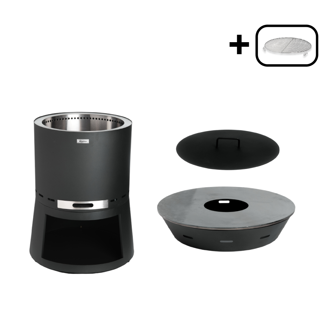 Set : Brasero Skara Pluss avec plaque plancha et couvercle