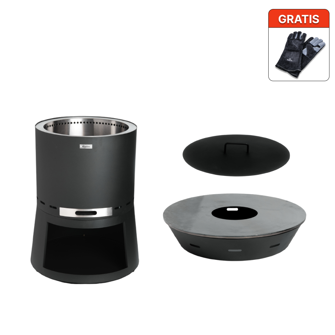 Set : Brasero Skara Pluss avec plaque plancha et couvercle