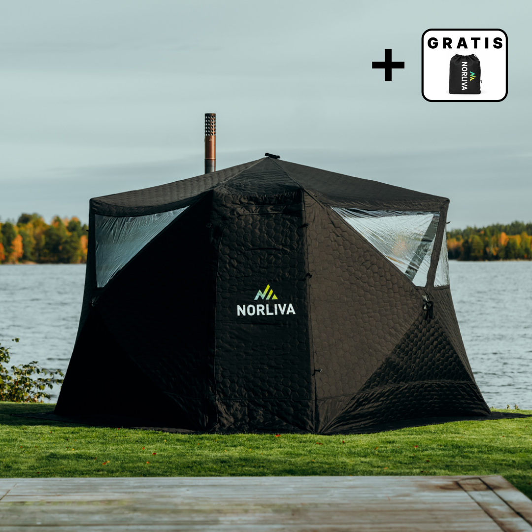 Tente de sauna mobile Fjorden avec poêle de sauna
