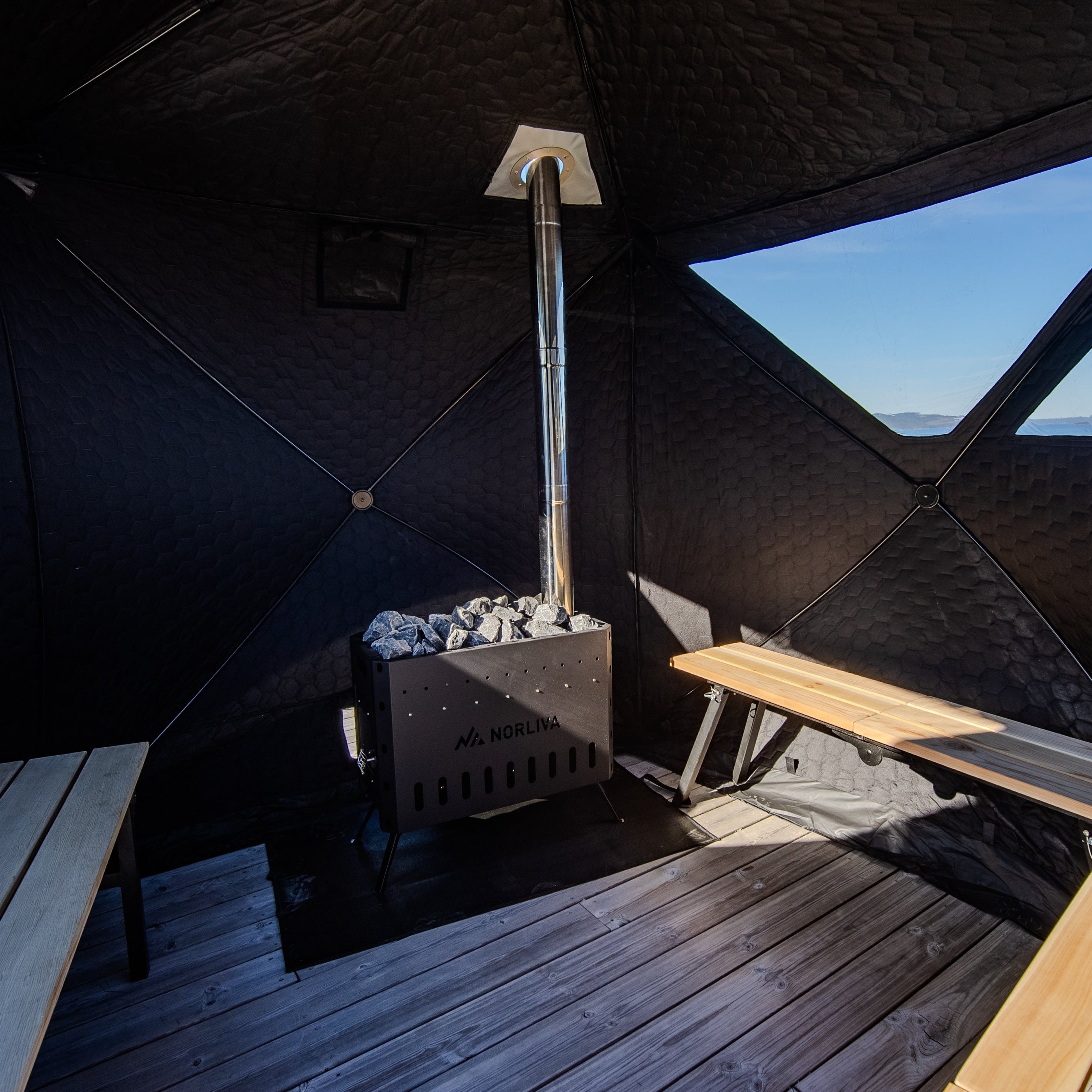 Tente de sauna mobile Dalen 3.0 avec poêle de sauna