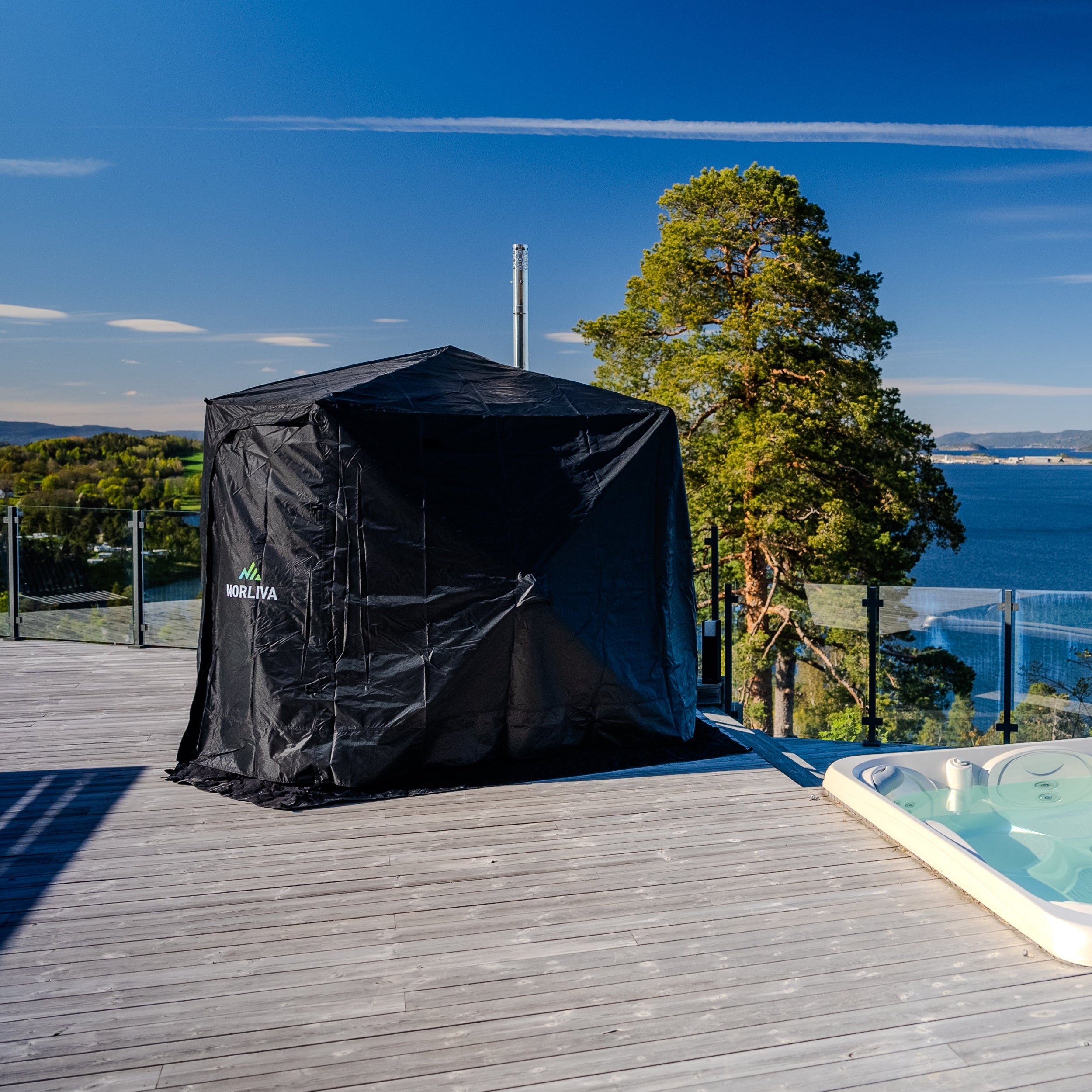 Protection contre les intempéries 1.0 pour la tente de sauna Dalen