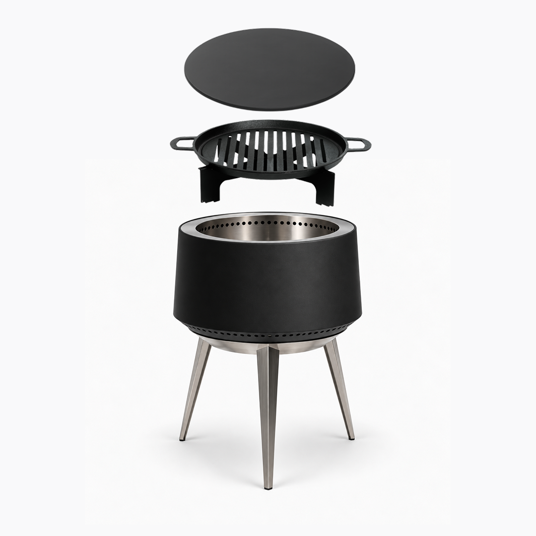 Ensemble : Juna Pluss + couvercle + grille de cuisson en fonte
