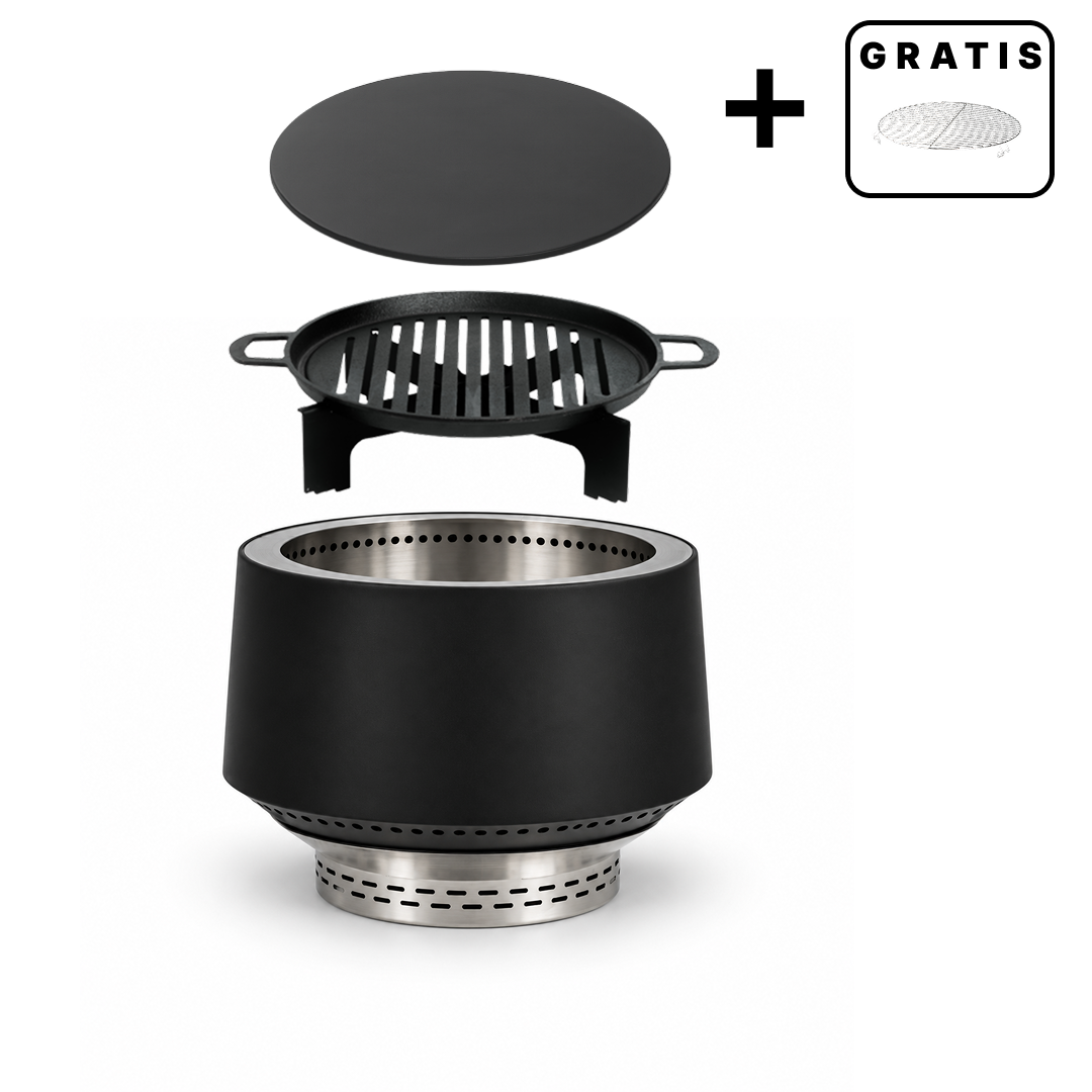 Set : Juna + couvercle + grille de cuisson en fonte