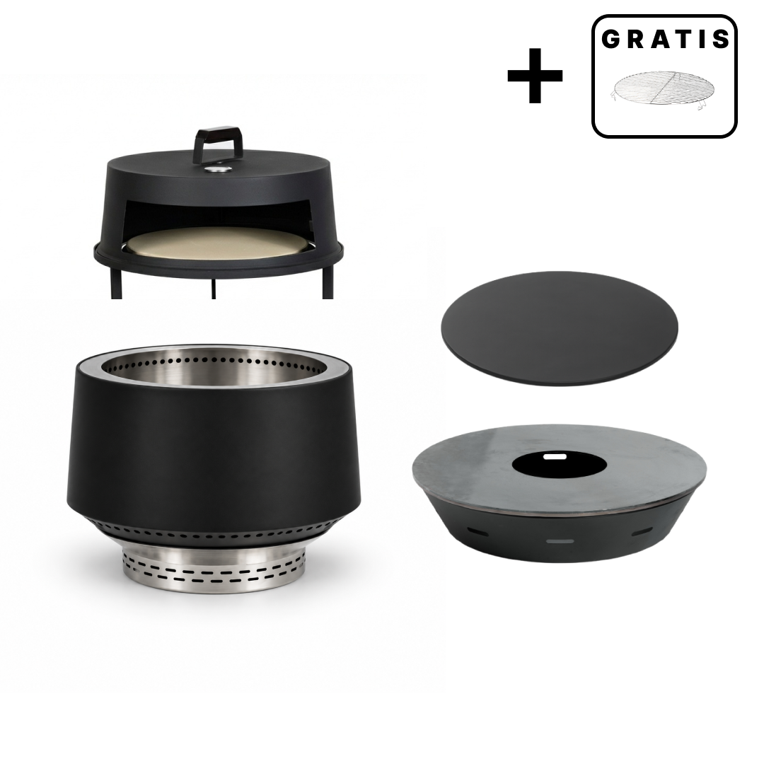 Set : Juna + couvercle + gril plancha + accessoire pour four à pizza