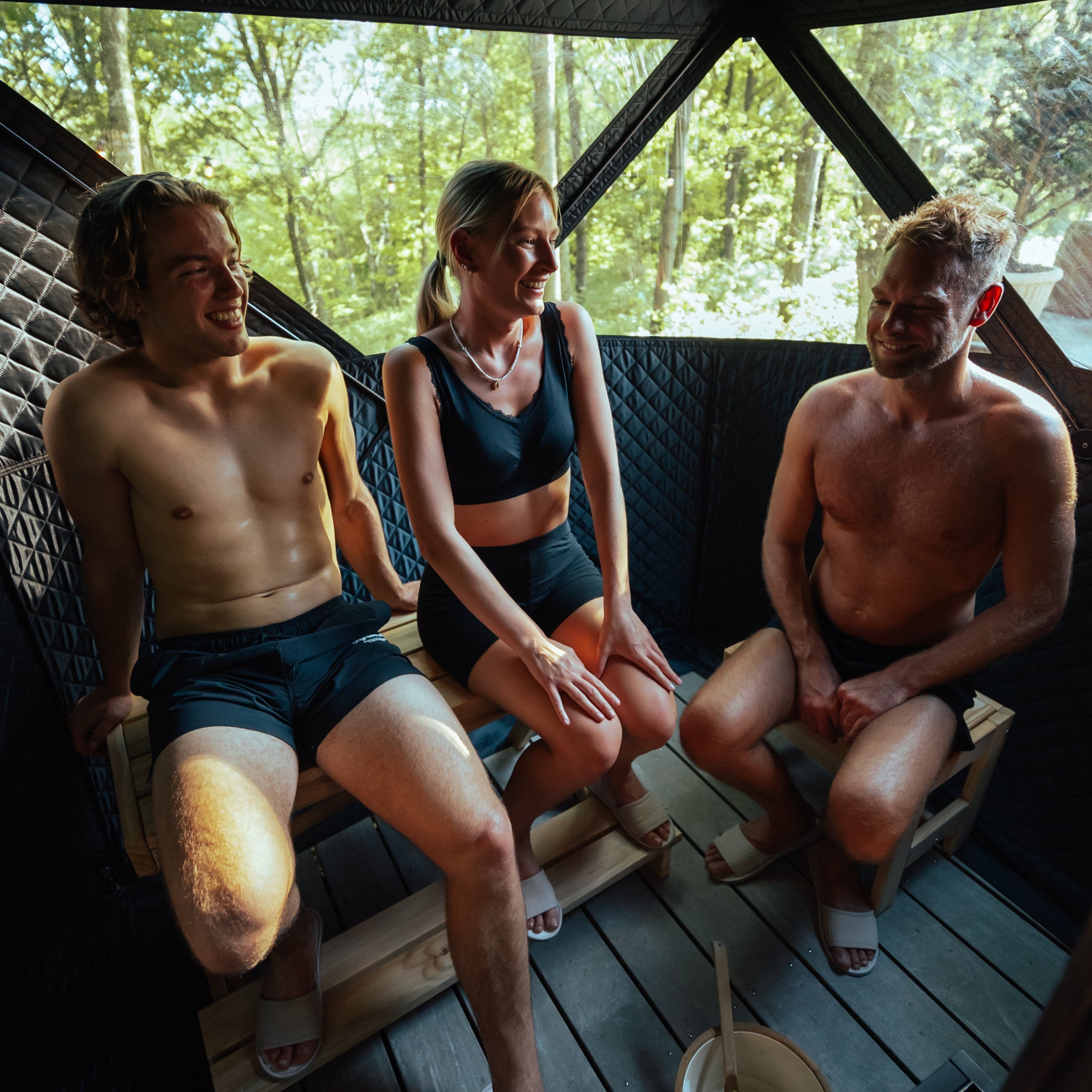 Tente sauna mobile Isen avec poêle à sauna