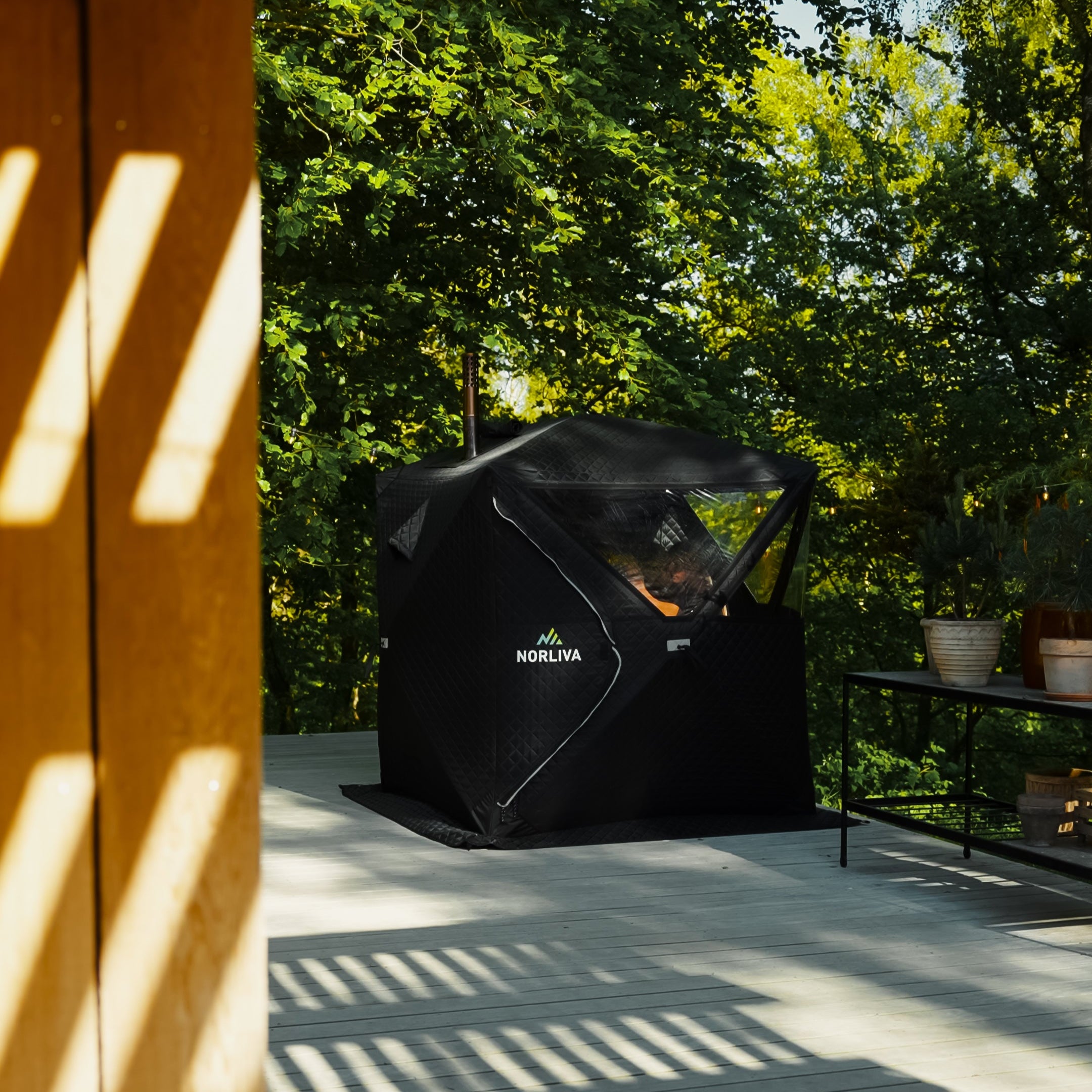 Tente sauna mobile Isen avec poêle à sauna