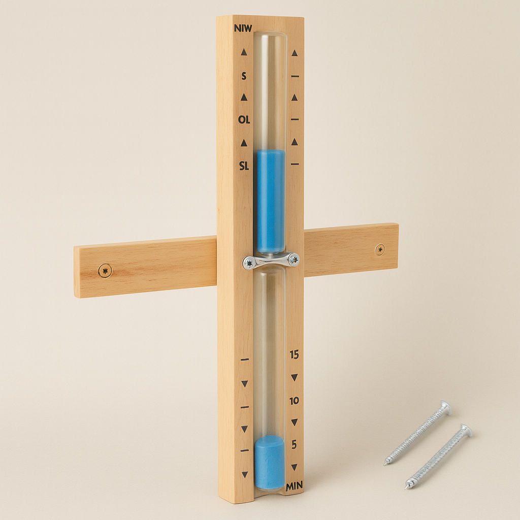 Sauna-Zubehör: Saunaeimer+Kelle, Thermometer, Saunasanduhr