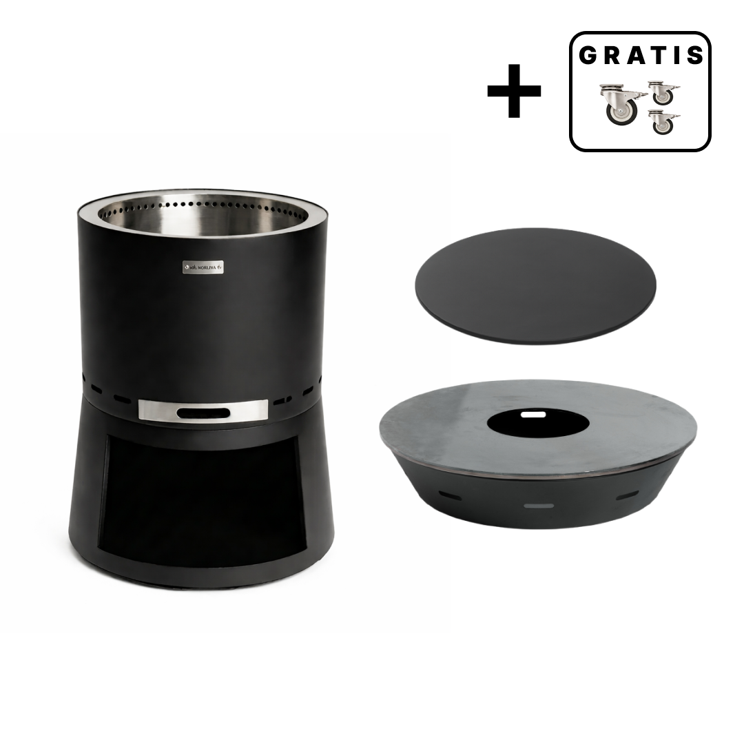 Set : Brasero Skara Pluss avec plaque plancha et couvercle