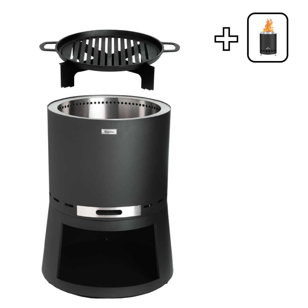 Set : Skara Pluss + grille en fonte