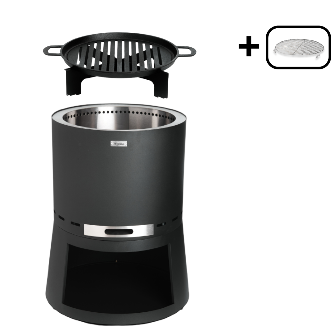 Set : Skara Pluss + grille en fonte