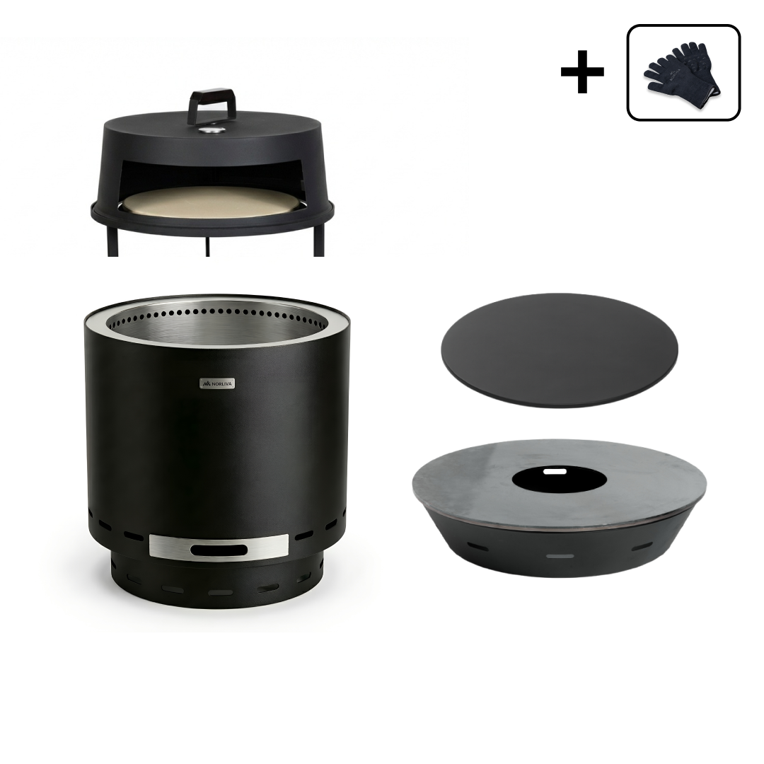 Set : Skara + Couvercle + Grille à plaques de cuisson + Accessoire pour four à pizza